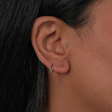 SINGLE CROSS BALL BACK STUD | 14K