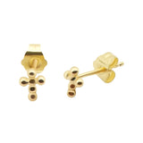 Mini Cross Studs | 14K