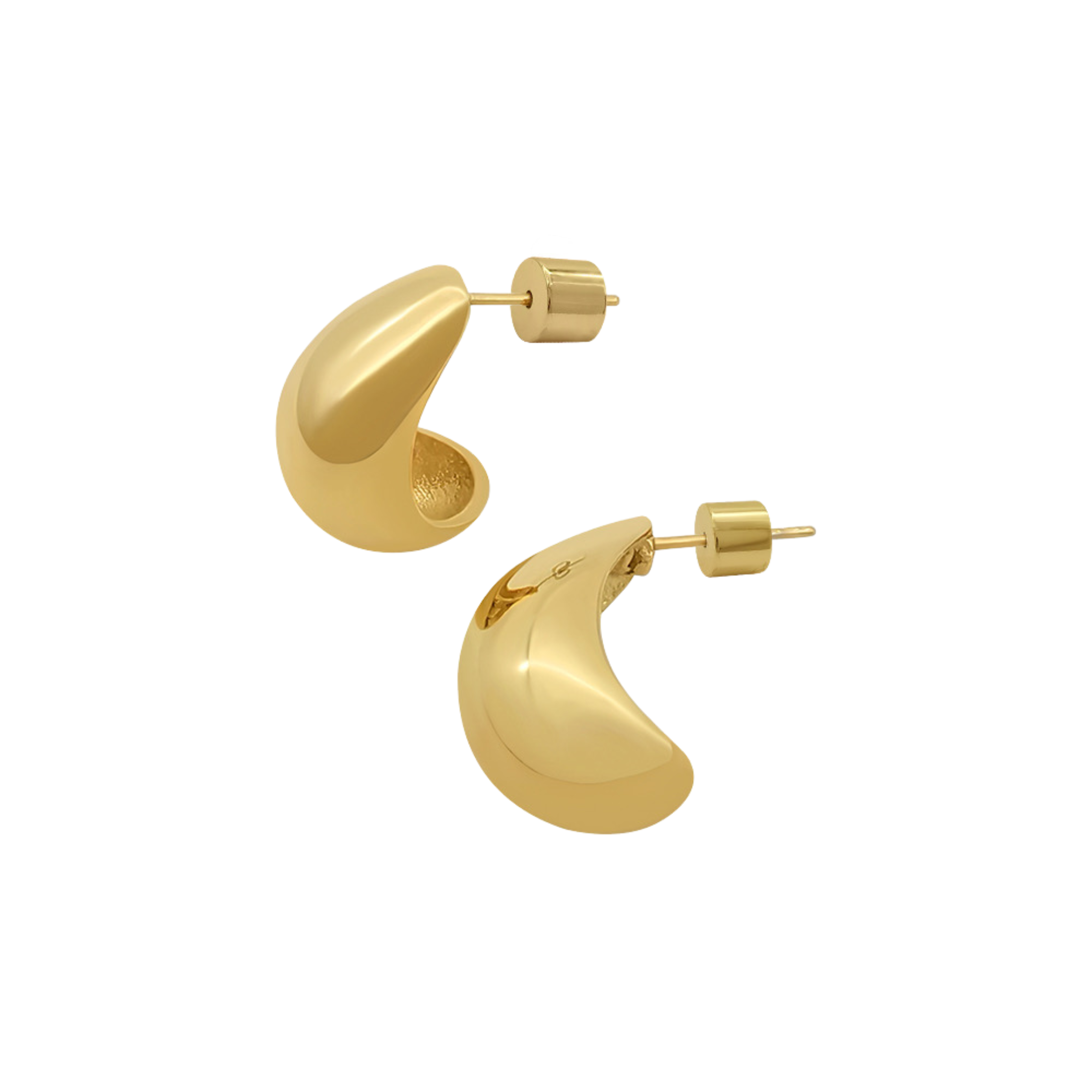 Belle Earrings Gold – Jaz Hand Made1