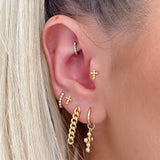 Mini Cross Studs | 14K