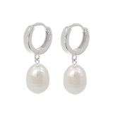 Seaside Pearl Huggies | Silver