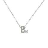 Mini Diamond Letter Necklace | 9K