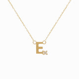 Mini Diamond Letter Necklace | 9K