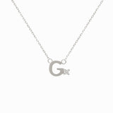 Mini Diamond Letter Necklace | 9K