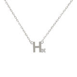 Mini Diamond Letter Necklace | 9K