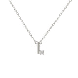 Mini Diamond Letter Necklace | 9K
