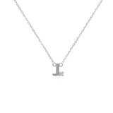 Mini Diamond Letter Necklace | 9K