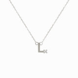 Mini Diamond Letter Necklace | 9K