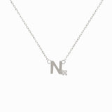Mini Diamond Letter Necklace | 9K