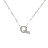 Mini Diamond Letter Necklace | 9K