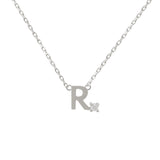 Mini Diamond Letter Necklace | 9K