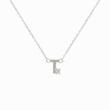 Mini Diamond Letter Necklace | 9K