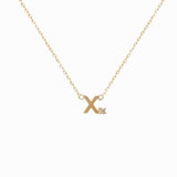 Mini Diamond Letter Necklace | 9K