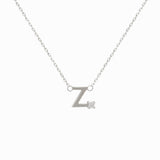 Mini Diamond Letter Necklace | 9K