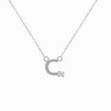 Mini Diamond Letter Necklace | 9K