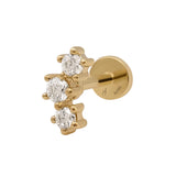 Topaz Diamond Flat Back Stud