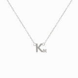 Mini Diamond Letter Necklace | 9K