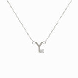 Mini Diamond Letter Necklace | 9K