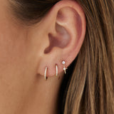 SAINT FLAT BACK STUD | 14K