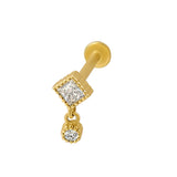 YORK SINGLE FLAT BACK STUD | 14K