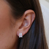 Olivia Diamond Studs | Silver