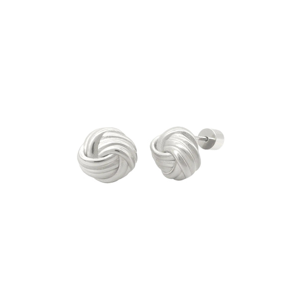 ARIA KNOT STUDS | Silver – Jaz Hand Made