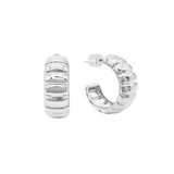 Pia Croissant Hoops 2.0 | Silver