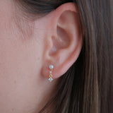 Milos Pearl Drop Stud | Gold Vermeil