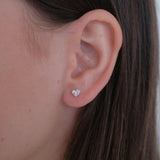 Malibu Mini Heart Studs | Silver