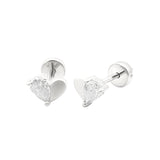Malibu Mini Heart Studs | Silver