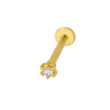 MINI DIAMOND FLAT BACK STUD | 14K