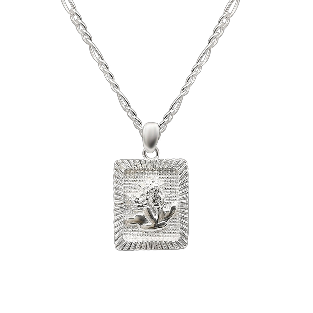 Angel Pendant Necklace | Silver